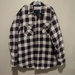 Sports Afield Vintage Flannel Shirt Men's XL Lined Quilted Shacket Work Warm